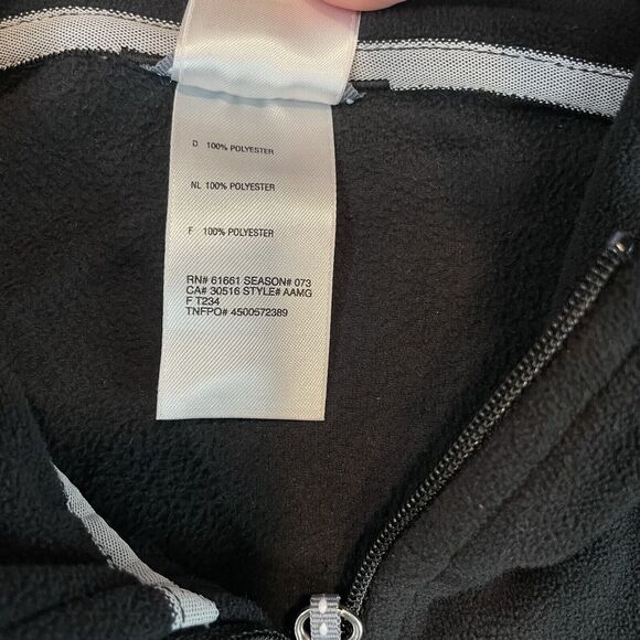 The North Face TKA 100 Pullover Women's M Black & Gray Fleece 1/4 Zip Mock Neck - Picture 5 of 16